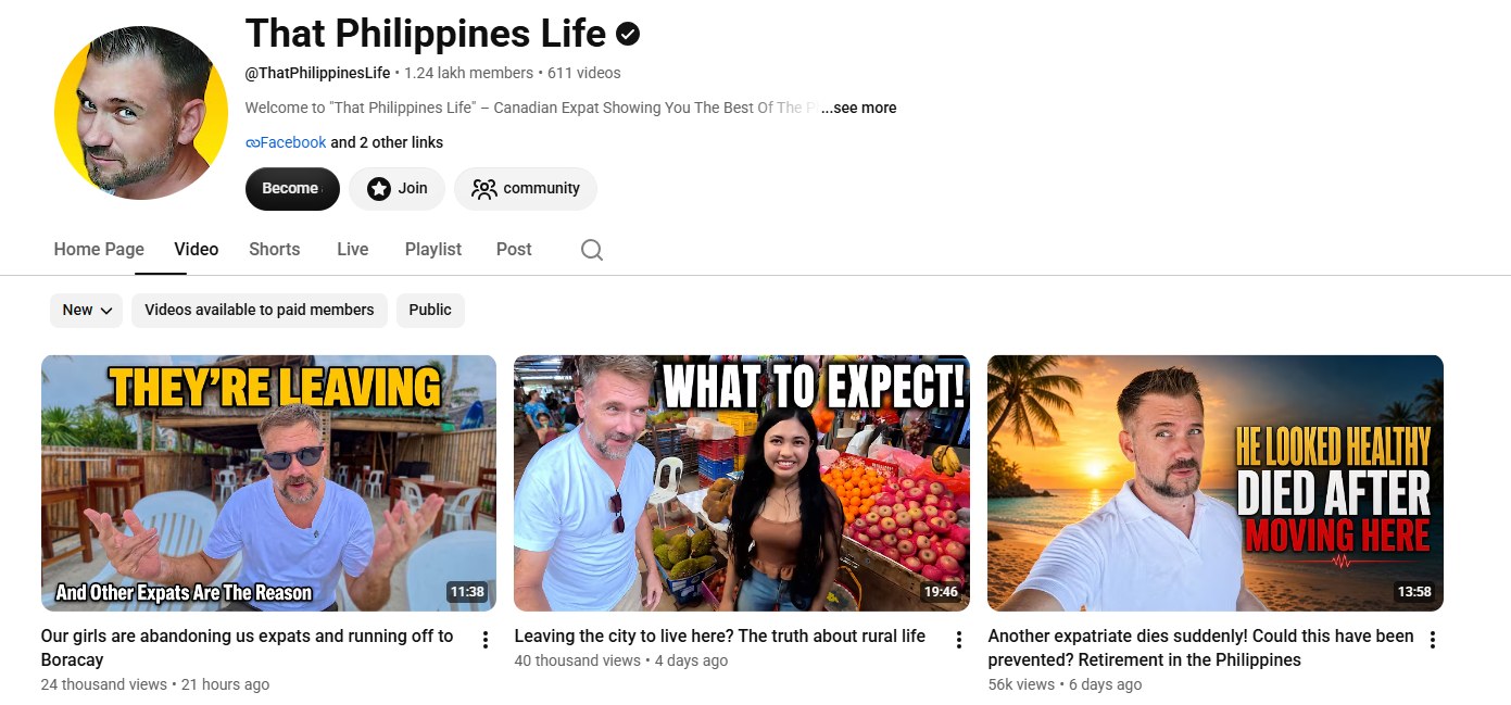 That Philippines Life YouTube channel screenshot